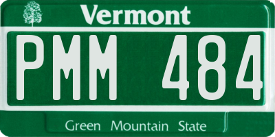 VT license plate PMM484