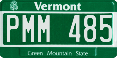 VT license plate PMM485