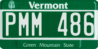 VT license plate PMM486