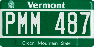 VT license plate PMM487