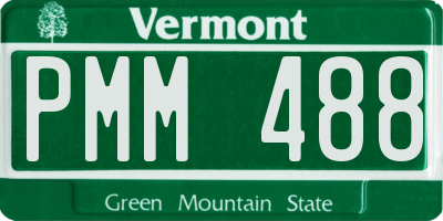 VT license plate PMM488