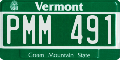 VT license plate PMM491