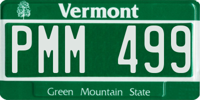 VT license plate PMM499