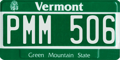 VT license plate PMM506