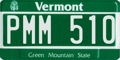 VT license plate PMM510