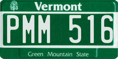 VT license plate PMM516