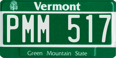 VT license plate PMM517