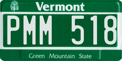 VT license plate PMM518