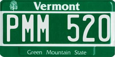 VT license plate PMM520
