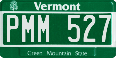 VT license plate PMM527