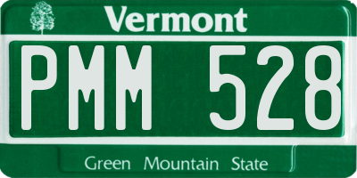 VT license plate PMM528