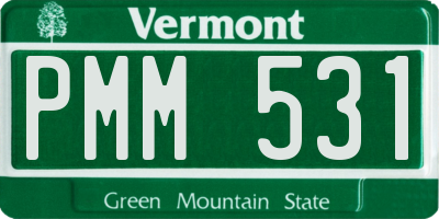 VT license plate PMM531