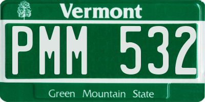 VT license plate PMM532