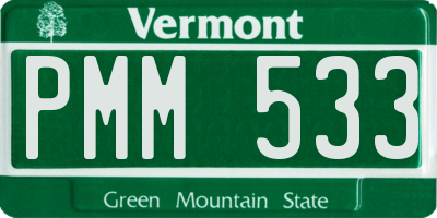 VT license plate PMM533