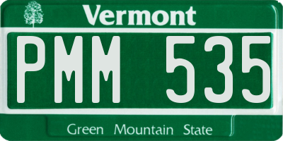 VT license plate PMM535