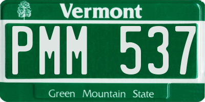VT license plate PMM537