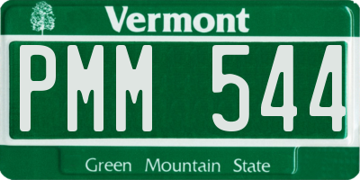 VT license plate PMM544