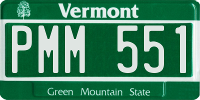 VT license plate PMM551