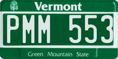 VT license plate PMM553