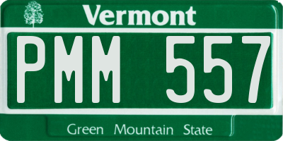 VT license plate PMM557
