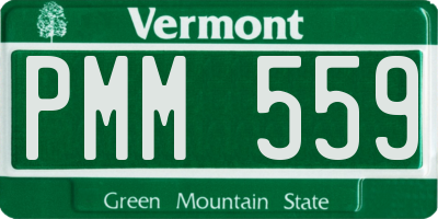 VT license plate PMM559