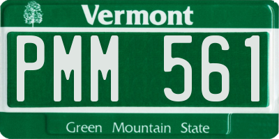 VT license plate PMM561