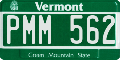 VT license plate PMM562