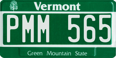 VT license plate PMM565