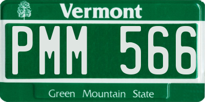 VT license plate PMM566
