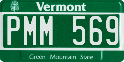 VT license plate PMM569