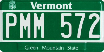 VT license plate PMM572