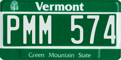 VT license plate PMM574