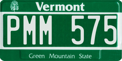 VT license plate PMM575