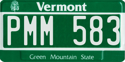VT license plate PMM583