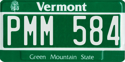 VT license plate PMM584