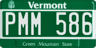 VT license plate PMM586
