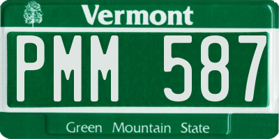 VT license plate PMM587