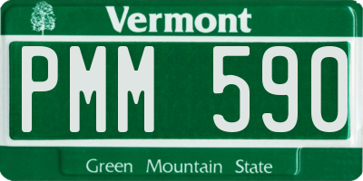 VT license plate PMM590