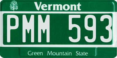 VT license plate PMM593