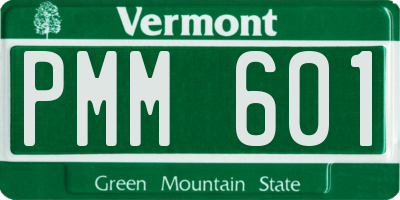 VT license plate PMM601
