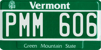 VT license plate PMM606