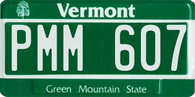 VT license plate PMM607