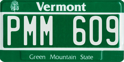 VT license plate PMM609