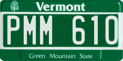 VT license plate PMM610