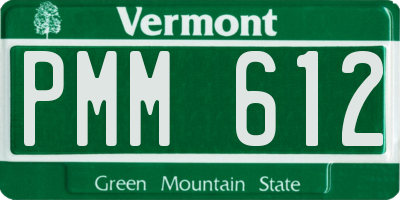 VT license plate PMM612