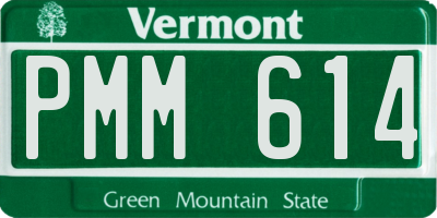 VT license plate PMM614