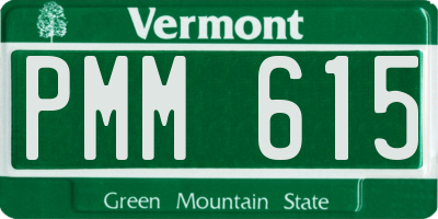 VT license plate PMM615