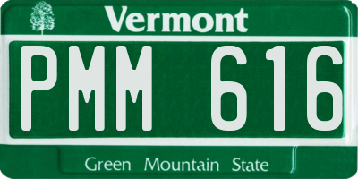 VT license plate PMM616