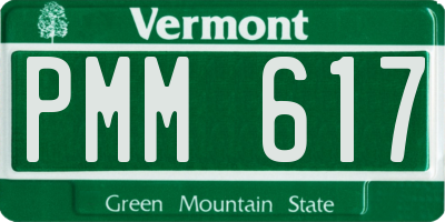 VT license plate PMM617