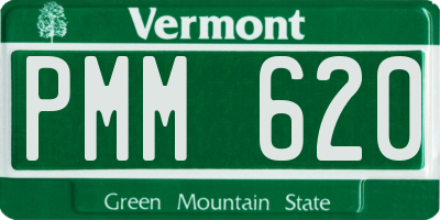 VT license plate PMM620
